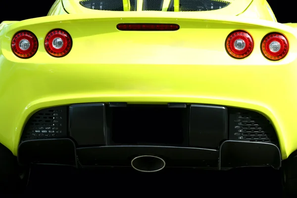 Sárga sport autó hátsó nézet — Stock Fotó