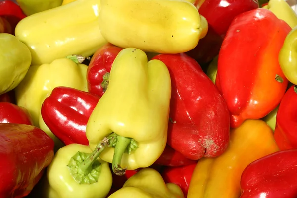 Bunch of sweet bell peppers backgound — Stock Photo, Image