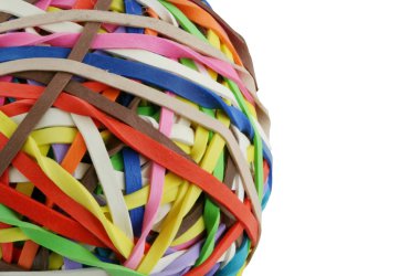 Isolated colored rubberband ball macro clipart