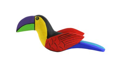 Wooden toucan clipart