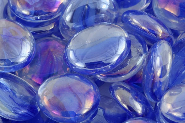 蓝色玻璃珠 — 图库照片