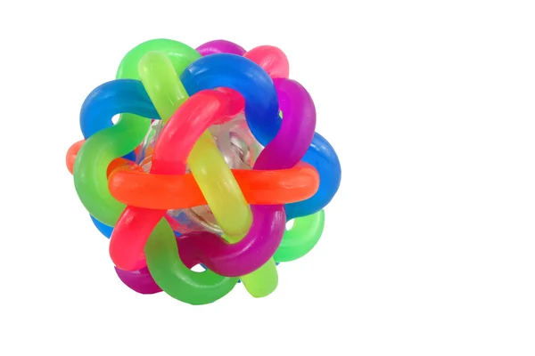 Izolované barevný gumový míček — Stock fotografie