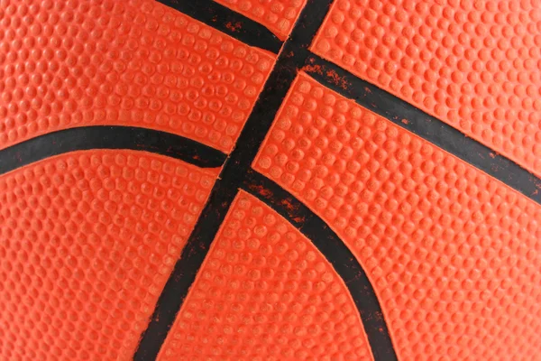Orange rubber basketball — Stock Photo, Image