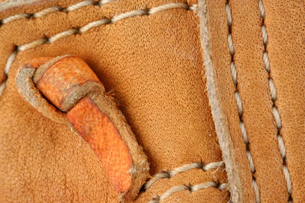 stock image Leather baseball glove macro background