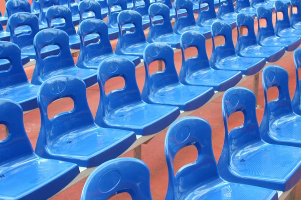 Blå stadium sätesrader — Stockfoto