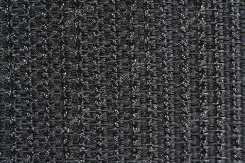 Velcro Texture Black Fabric Background Extreme Closeup Stock Photo