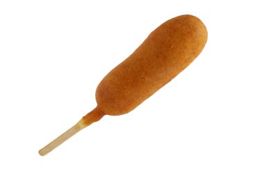 Isolated corn dog on a stick clipart