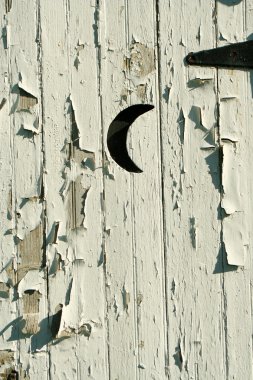 Outhouse moon door clipart