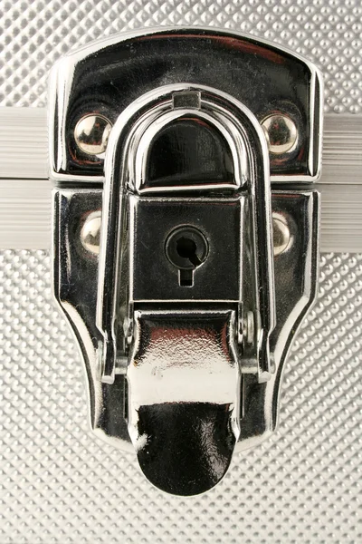 Silver case latch — Stock Photo, Image