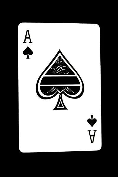 Ізольована покерна картка туза — стокове фото