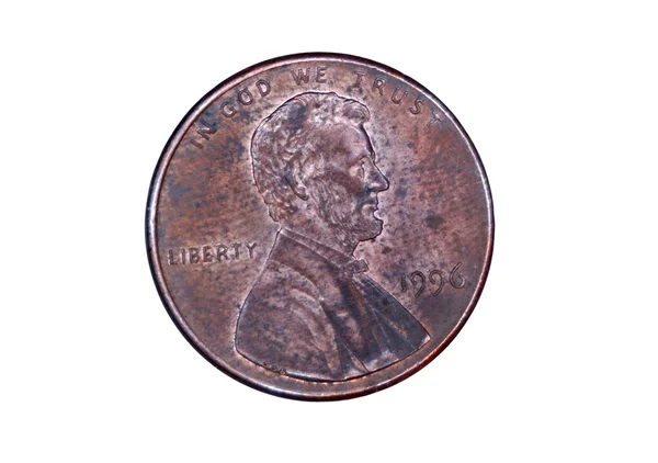 Isolé US penny front — Photo