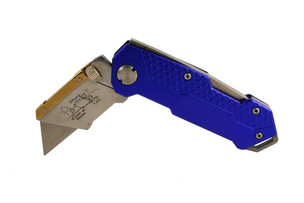 Blue razor knife — Stock Photo, Image