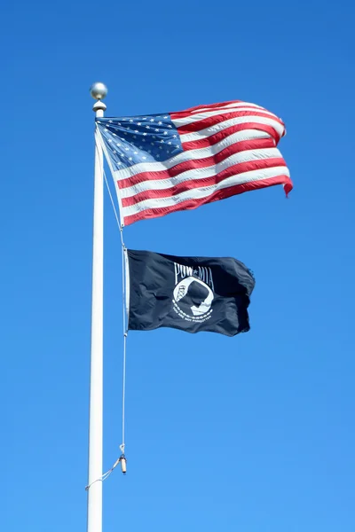 American and POW flags — Stock Photo, Image