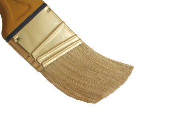 beyaz izole boya fırçası