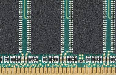 RAM-geheugenchip op wit