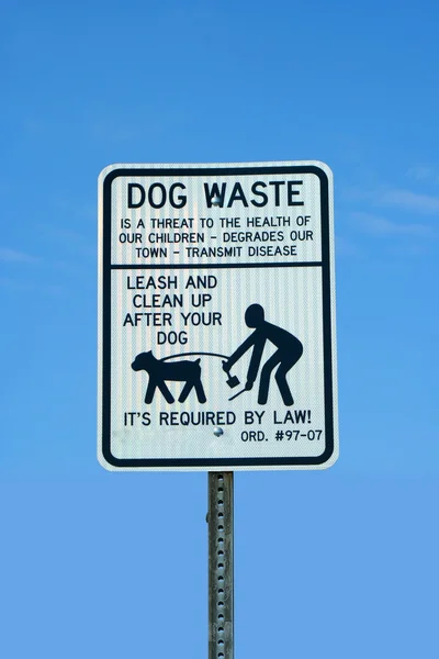 Hund avfall tecken — Stockfoto