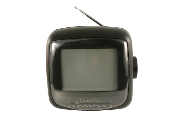 Απομονωμένες φορητή τηλεόραση με κεραία — Φωτογραφία Αρχείου