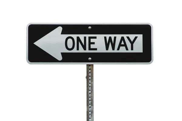Isolated one way sign — Stock Photo, Image