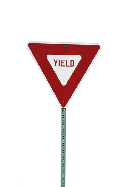 Isolated yield sign — Stock Photo, Image