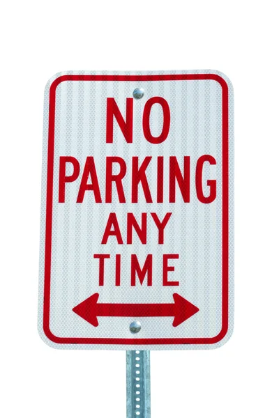 Isolated No Parking sign on white — Stock Photo, Image