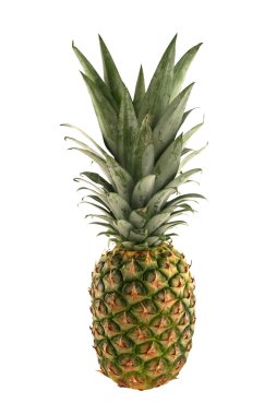 beyaz zemin üzerinde izole ananas