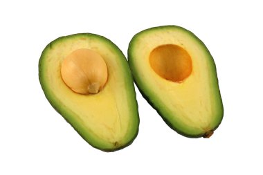 Isolated avocado halves clipart