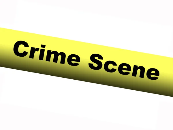 Yellow Crime Scene Barrier Tape — Stock Photo, Image