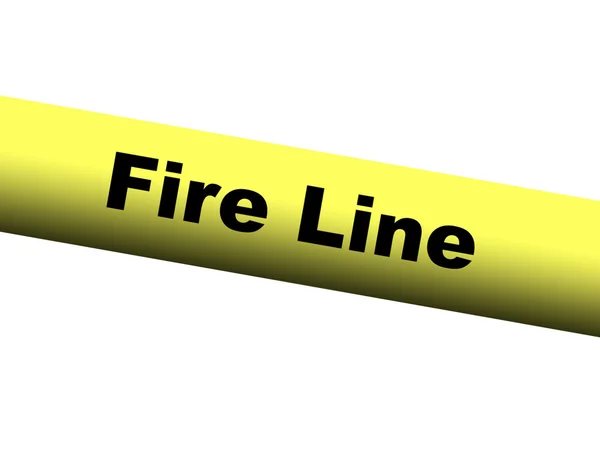 Yellow Fire Line Barrier Tape — Stock Photo, Image