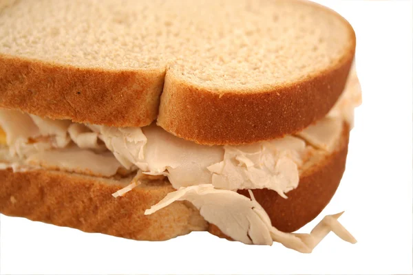 Elszigetelt pulyka szendvics — Stock Fotó