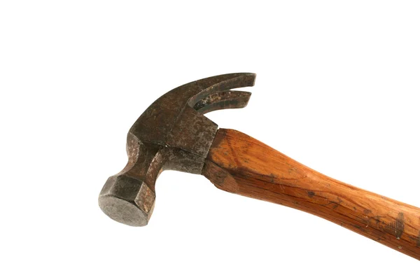 Isolated old hammer on white — Stock Photo, Image