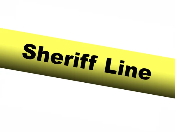 Sheriff lijn gele barrière tape — Stockfoto
