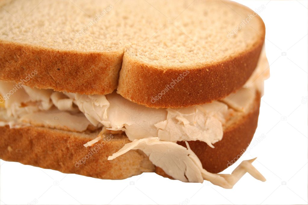 Isolated Turkey Sandwich