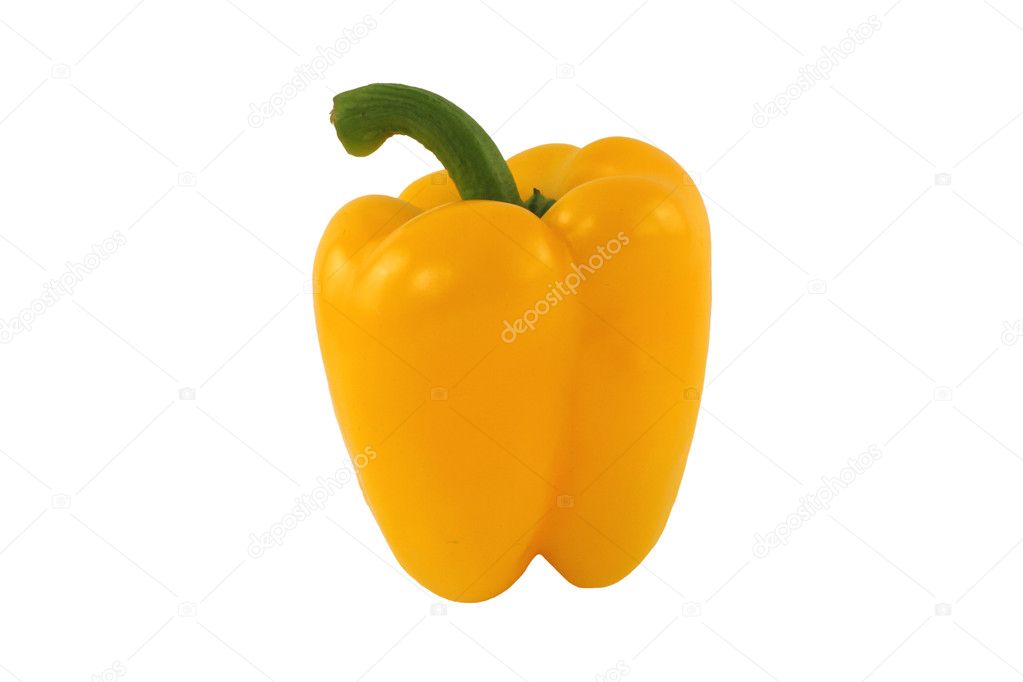 Isolated yellow pepper