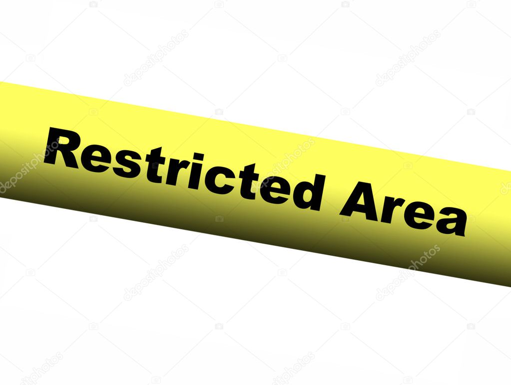 Restricted area Yellow Barrier Tape
