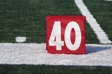 Football forty yard marker clipart