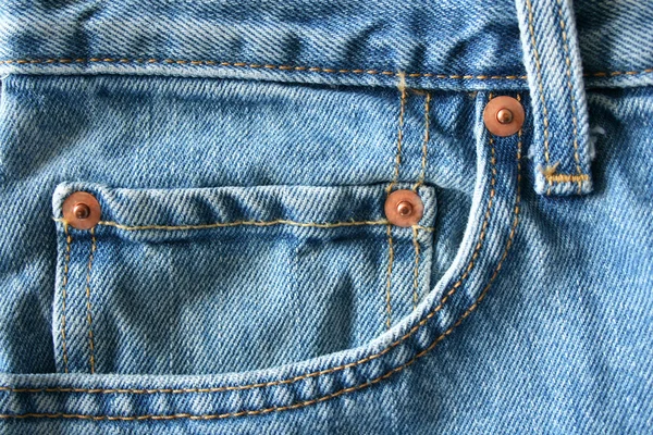 Blue Jeans Pocket — Stock Photo, Image