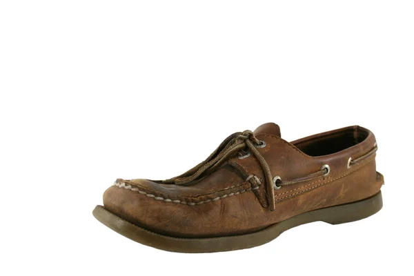 旧磨损的甲板鞋 — 图库照片