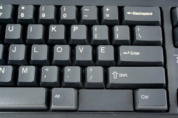 Hou op een toetsenbord — Stockfoto