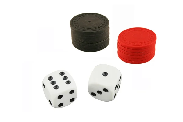 Seven and seven dice — Stock Photo, Image