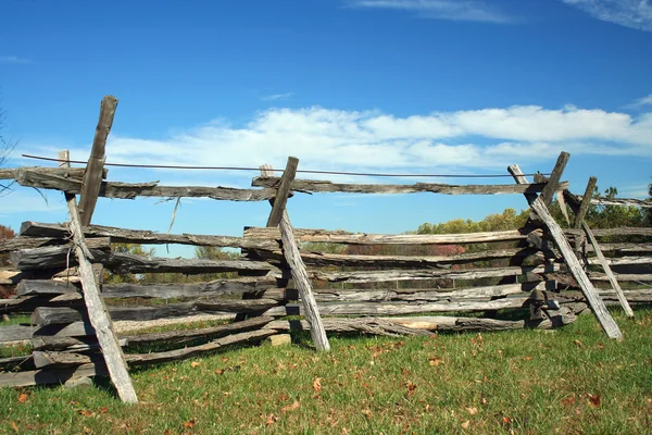 Stacked wood fence — Stock Photo, Image