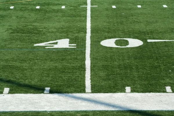 Football fourty yard marker — Stock Photo, Image