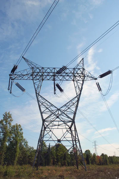 High tension power lines — Stock Photo, Image