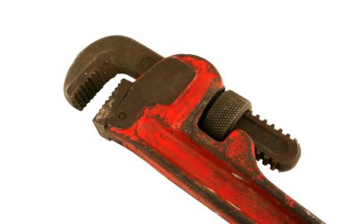 Old isolated pipe wrench clipart