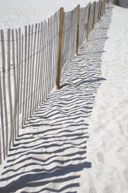 Fence on a beach clipart