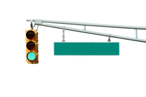 Isolated Green traffic signal — Stock Photo, Image