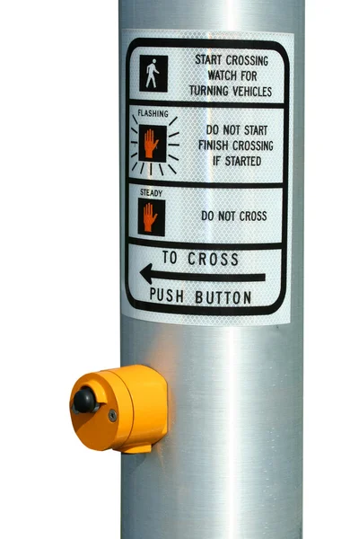 Isolated Cross walk button — Stock Photo, Image