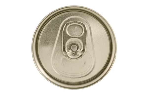 Tampa de lata de refrigerante fechado isolado — Fotografia de Stock