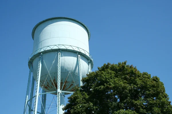 Blauwe water tower — Stockfoto