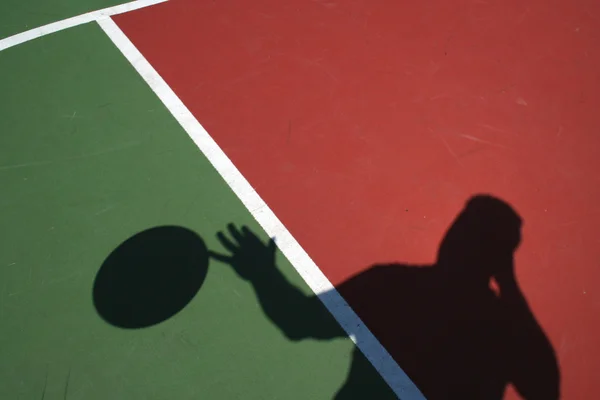 Shadow basketspelare dribblingar — Stockfoto