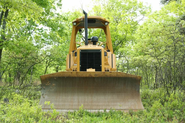 Gele bulldozer — Stockfoto